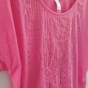 Beautiful Pink Sequin Shirt by Xhilaration XXL